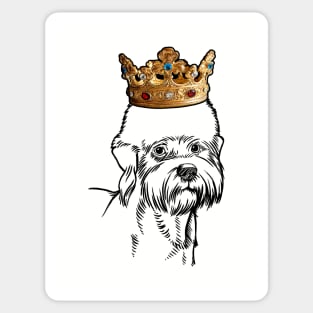 Dandie Dinmont Terrier Dog King Queen Wearing Crown Sticker